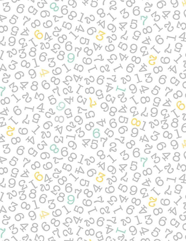 Timeless Treasures Love Ewe More Tossed Numbers White CD1311