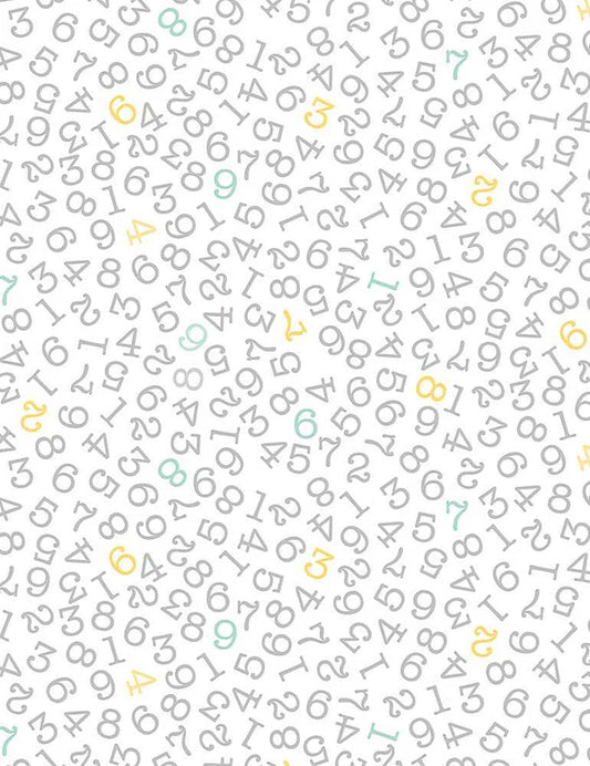 Timeless Treasures Love Ewe More Tossed Numbers White CD1311