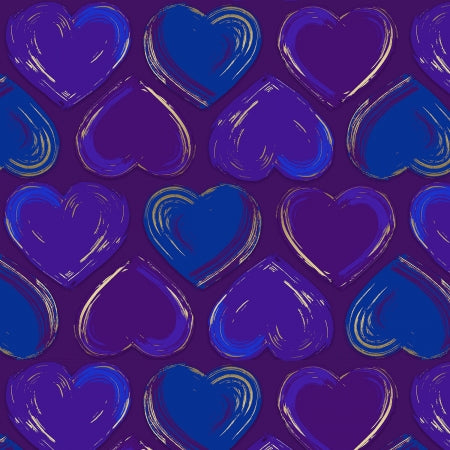 RJR Fabrics Shiny Objects Good as Gold Locket Sapphire Metallic FF502-SA3M