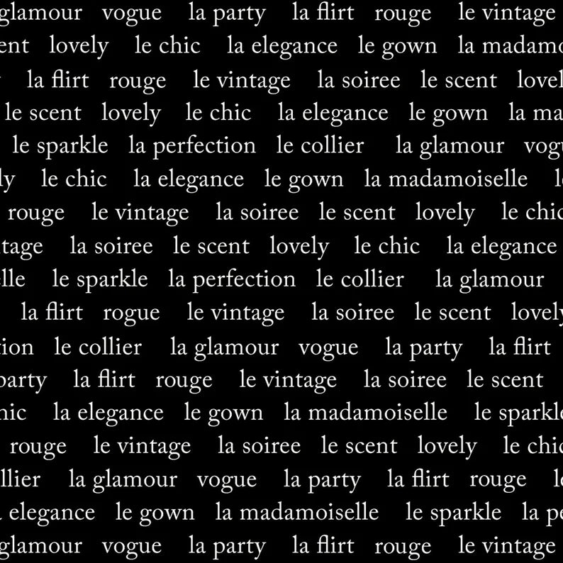 P&B Textiles Couture Nior Words Black 04286-B