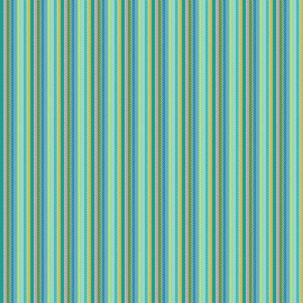 Benartex Stitch Stripe Turquoise Multi Sew Bloom 13088-84