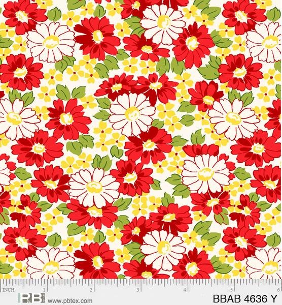 P&B Textiles Beach Baby Multi Floral Yellow 04636-Y