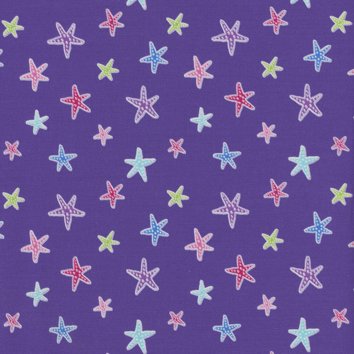 8019 Benartex Mystical Mermaids Magical Starfish Purple 12515P-66