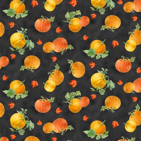Wilmington Harvest Gold Pumpkins Tossed Black 89266-985