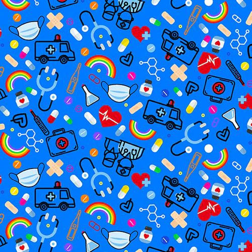 8263 Benartex Designer Fabrics We Appreciate You Healthcare Essentials C12431-50