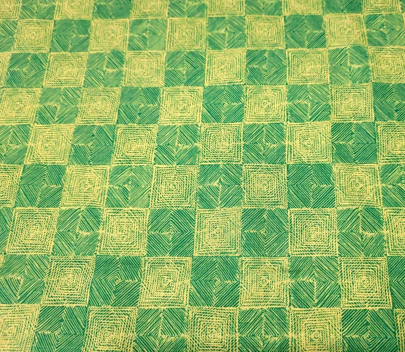 P&B Textiles The Growing Garden Book Check Green 04031-G