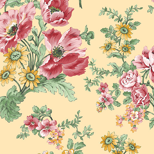 8304 Benartex Designer Fabrics French Romance Yellow 13327-31