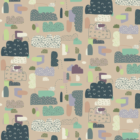 Cotton + Steel Mystical Cloud Nine Khaki EE102-KH4