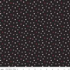 Riley Blake Falling in Love Xs and Os Black C11283