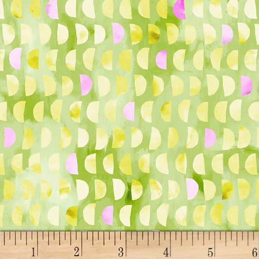 P&B Textiles Naturesong Half Moon Green 03127-G