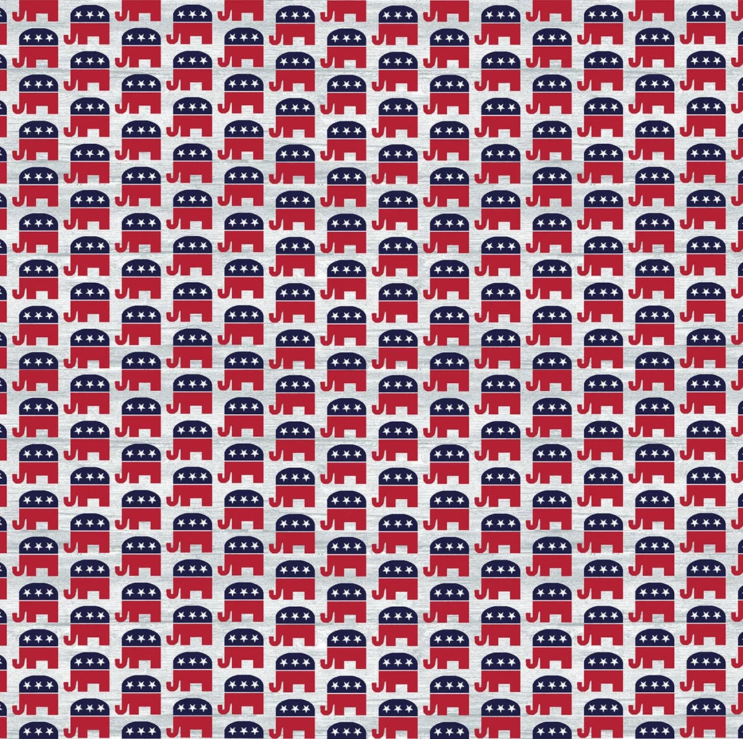 8697 Benartex Designer Fabrics Your Vote Counts Elephants Gray/Multi 01851-13