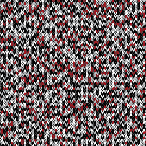 8702 Benartex Designer Fabrics Knit and Caboodle Knit Happy Black and Red 12755-13