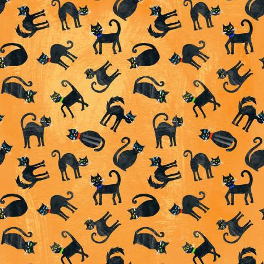 8797 Clothworks Haunted Hallow Y3520-35 Orange