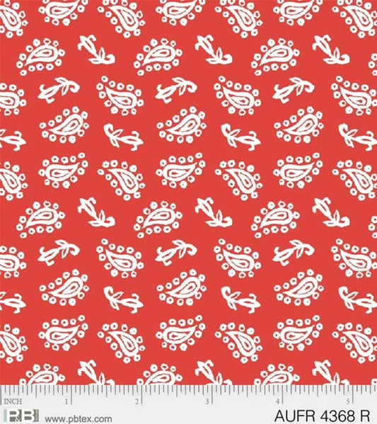 P&B Textiles Fruit Stand Paisley Red 04368-R