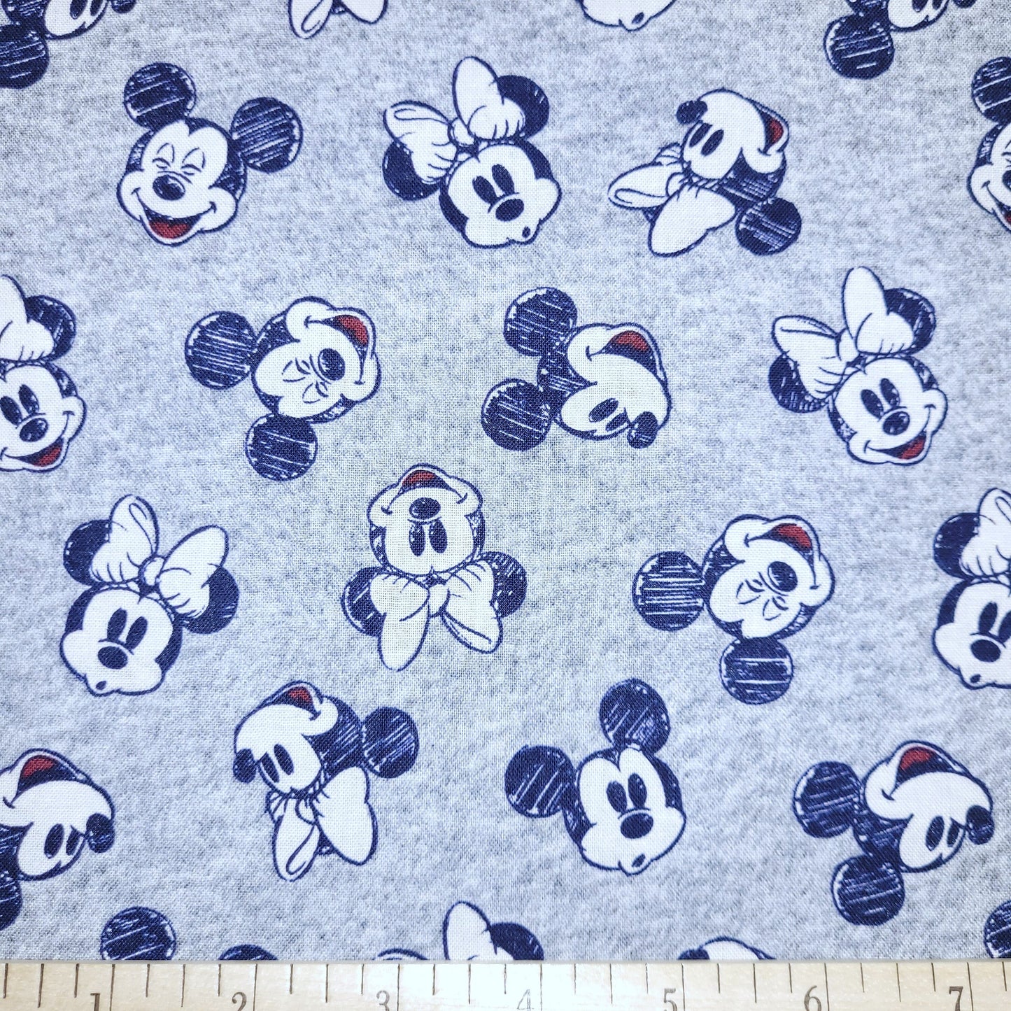 Mickey Mouse and Minnie Mouse Heads on Gray 72240-A620210