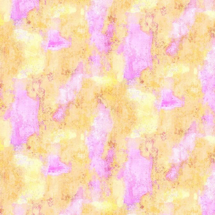 P&B Textiles Songbird Serenade Texture Yellow/Pink 04698-YP
