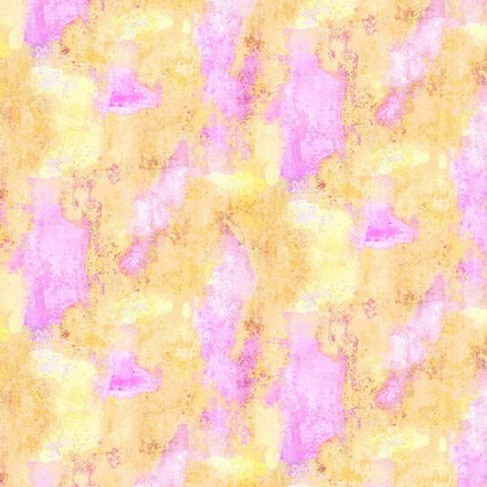 P&B Textiles Songbird Serenade Texture Yellow/Pink 04698-YP