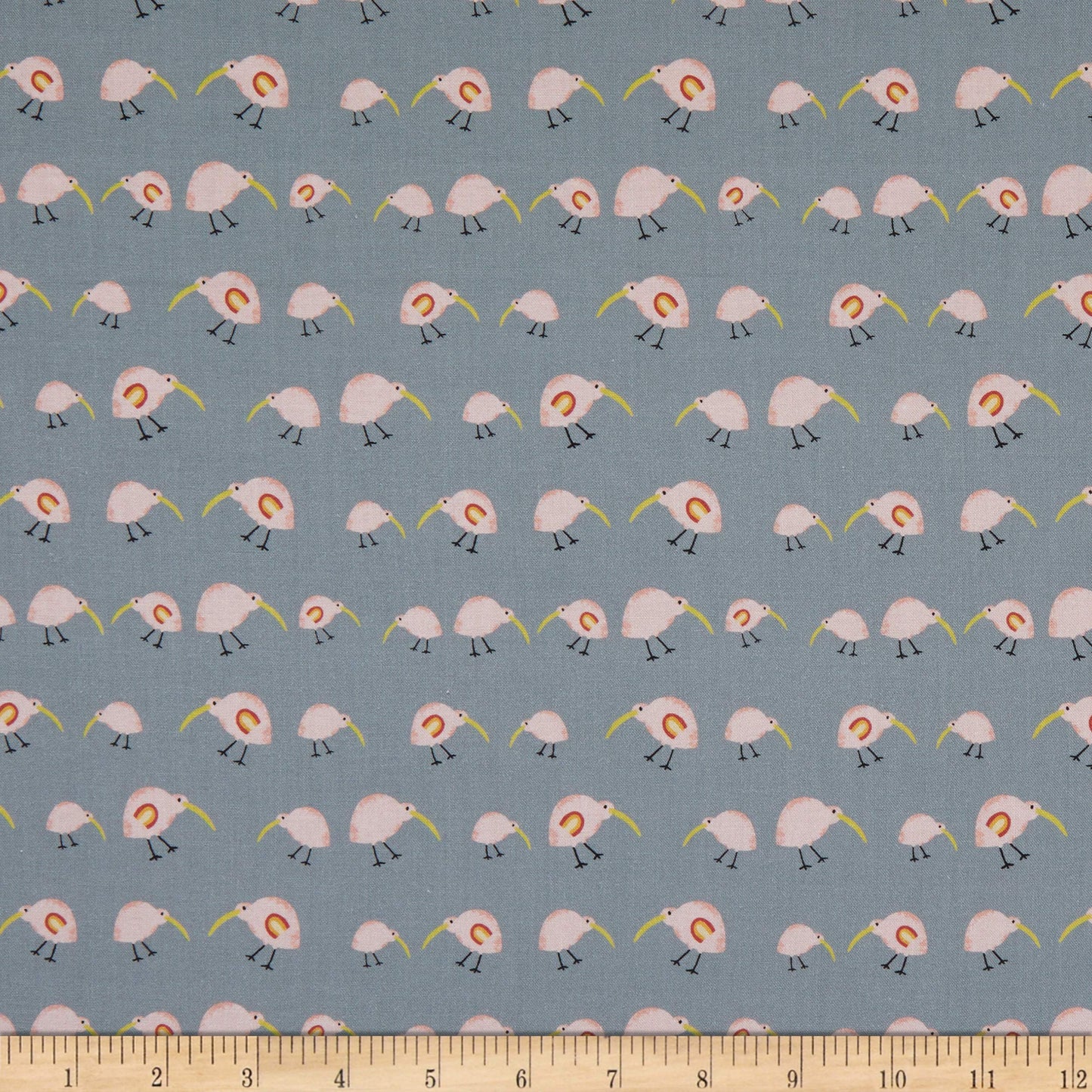 P&B Textiles Aussie Friends Birds Silver Grey 04376-S