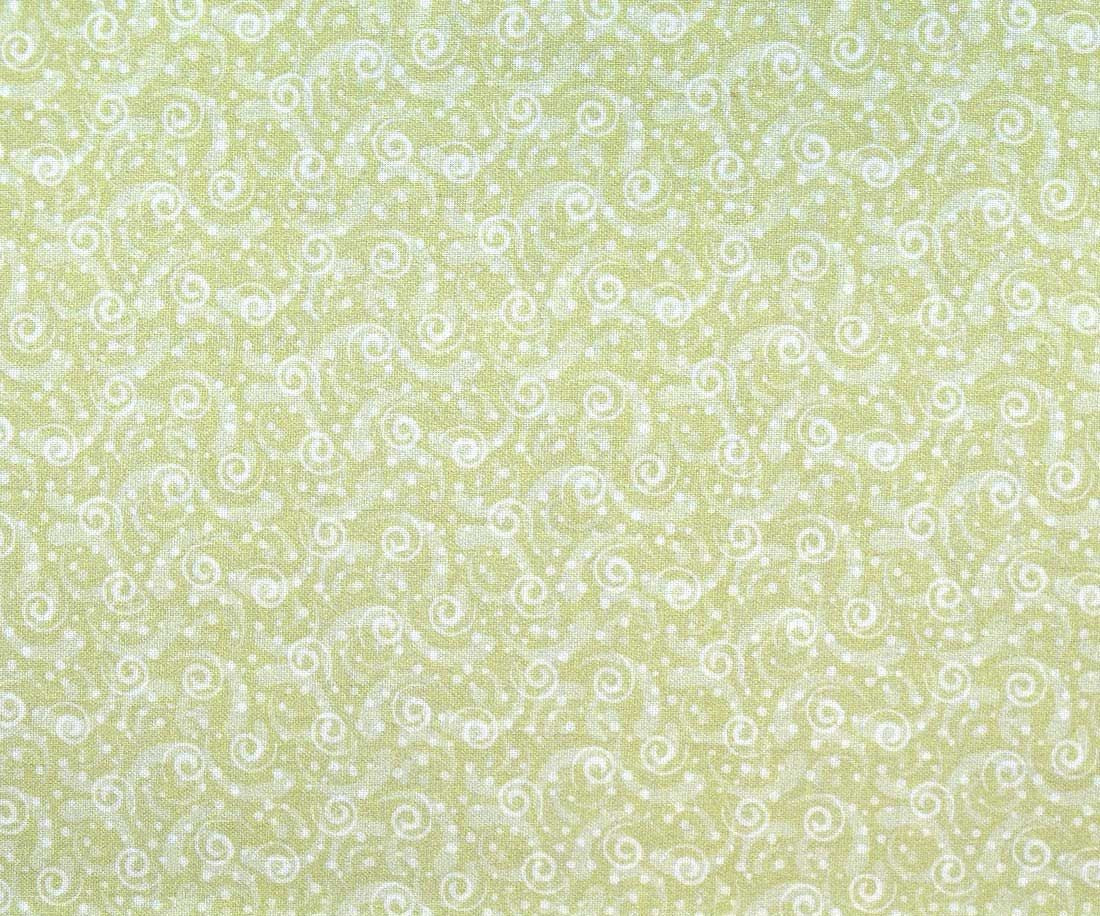 QT Fabrics Apricot Grove Swirl Scroll Light Green