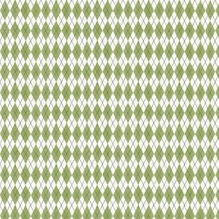 P&B Textiles Fruit Stand Green and White Diamonds 04367-G
