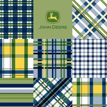 9434 Springs Creative John Deere Plaid Squares
