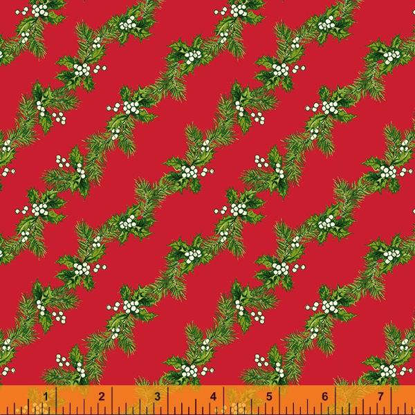 Windham Home For The Holidays Bias Garland Red 53021-4