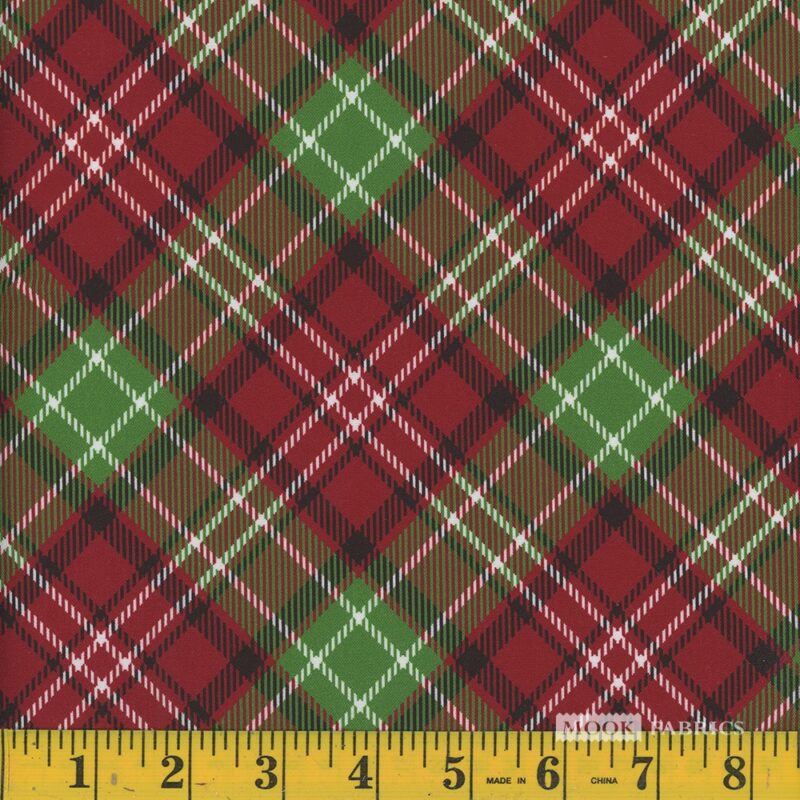 9525 Mook Fabrics Christmas Plaid Green and Red 113199