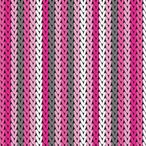 Benartex Llama Drama Knitted Braid Pink Gray 12712-21