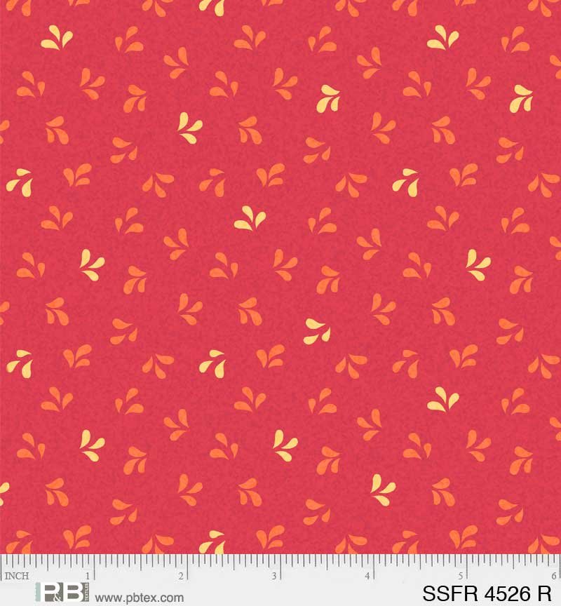 P&B Textiles Smiling Safari Friends Fire Red 04526-R