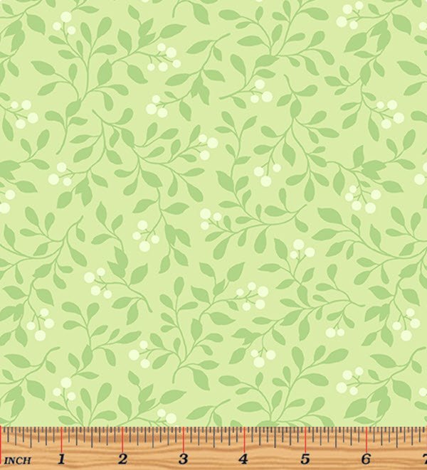 Benartex Rose Whispers Berry Blush Green 10366P-40