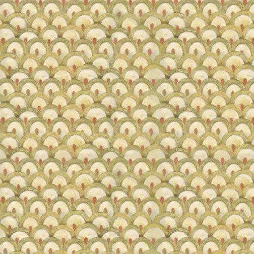 QT Fabrics Owl Arabesque Brown Scallop