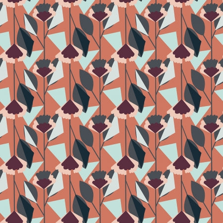 Cotton + Steel CANVAS Emilia Florence Burnt Orange