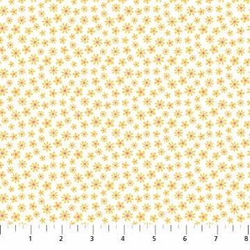 Northcott Dreamland Flower Toss Yellow