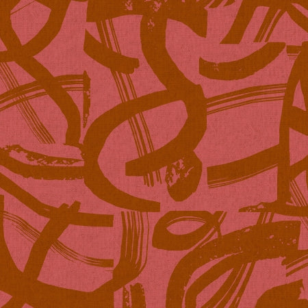 Cotton + Steel CANVAS In Bloom On The Way Strawberry