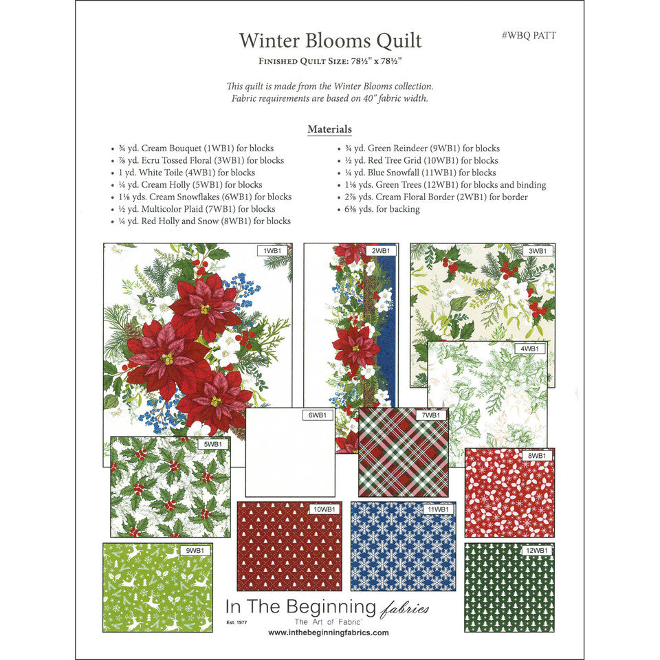 P2088 Pattern Winter Blooms by In The Beginning Designer Jason Yenter