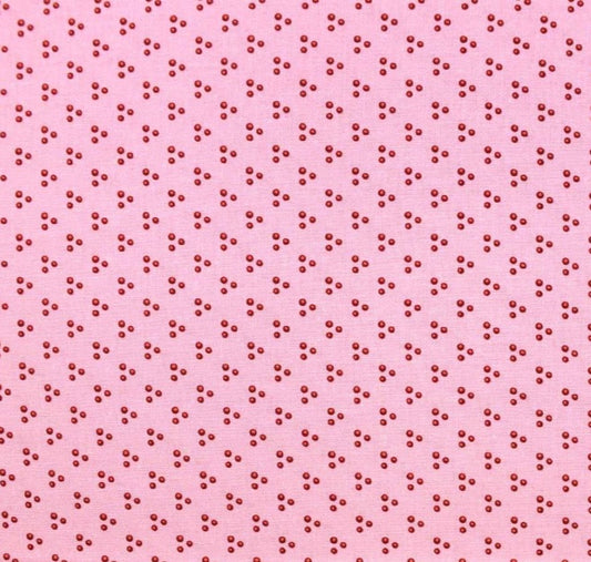 Poppie Cotton Chick-A-Doodle-Doo Chicken Spots Pink CD21704