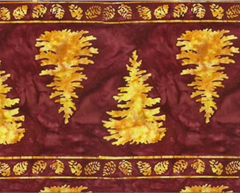 Banyan Batiks Canoe Lake 80701-26 Trees Border