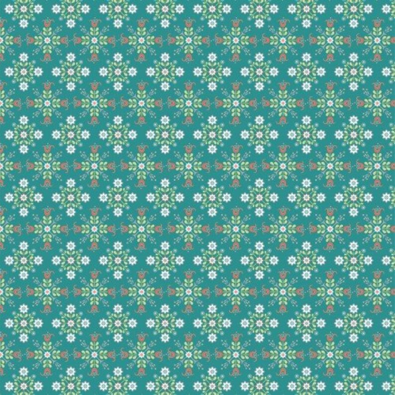 Poppie Cotton Chick-A-Doodle-Doo Cafe Curtains Teal CD21703