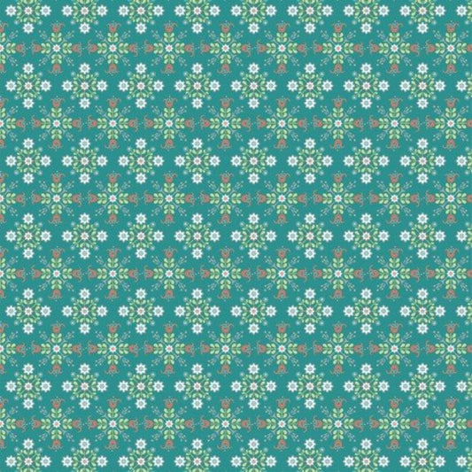 Poppie Cotton Chick-A-Doodle-Doo Cafe Curtains Teal CD21703