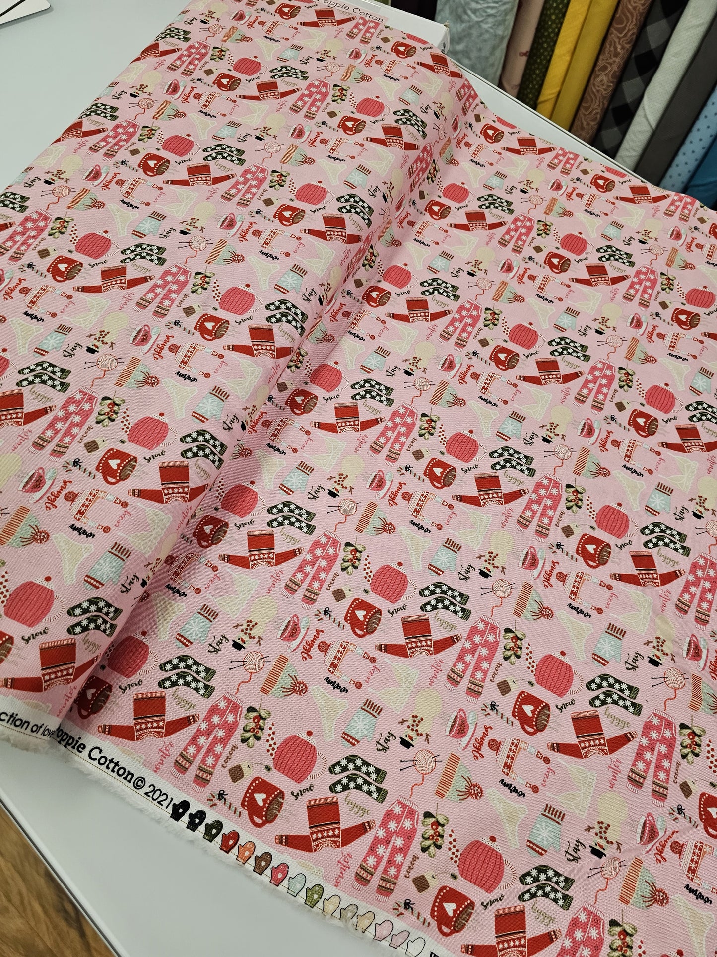 Poppie Cotton Snuggle Up Butter Cup Favorite Things Pink SB21602