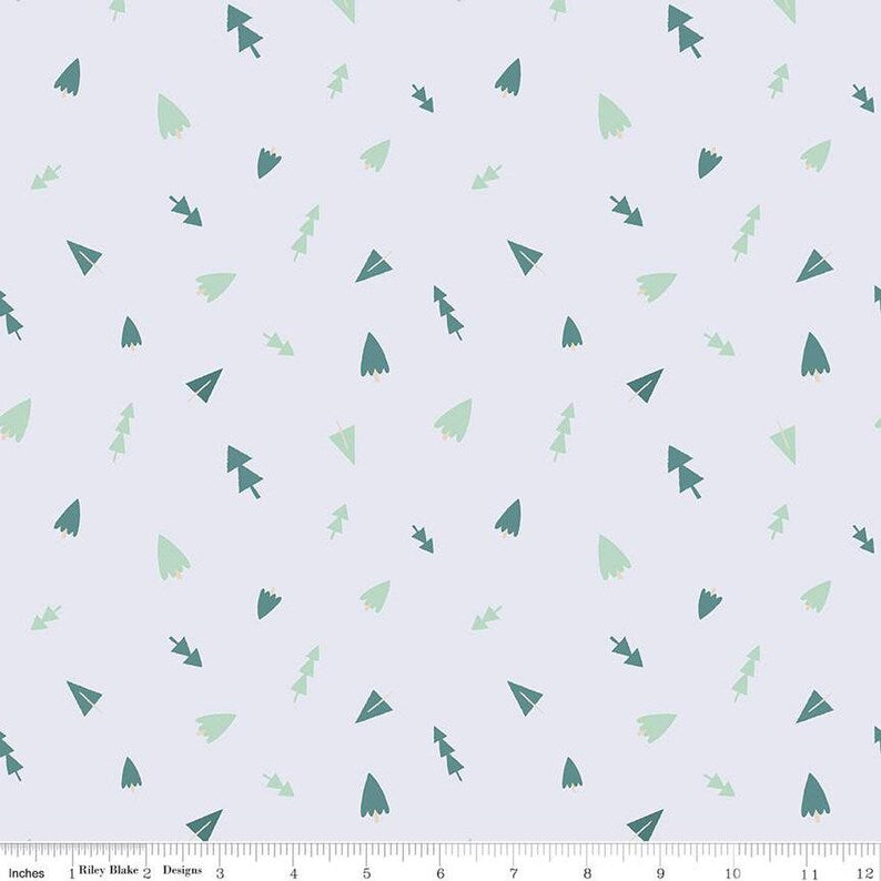 Riley Blake Flannel Tree Toss Light Lavender Pattern F12003