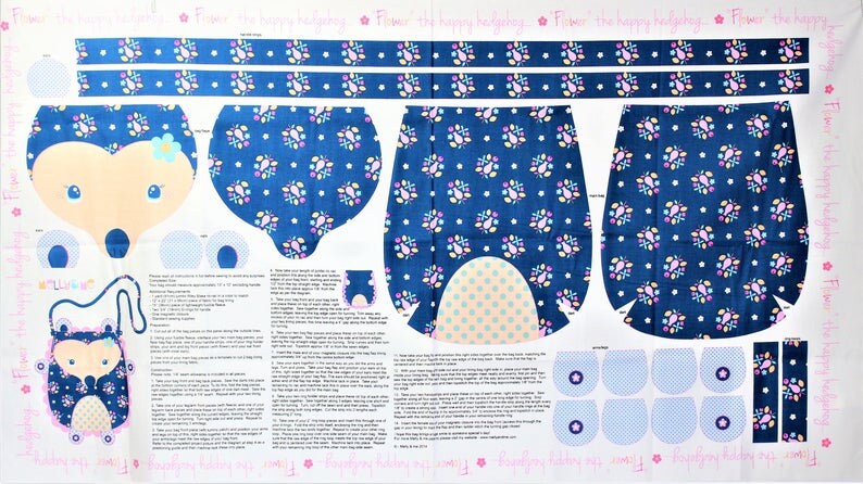 PANL-419 Riley Blake Designs "Flower" The Happy Hedgehog Pattern P4141