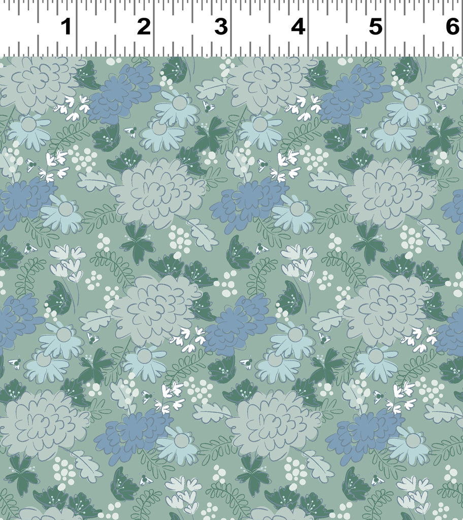 Clothworks Firefly Mini Floral Light Forest Y3605-112