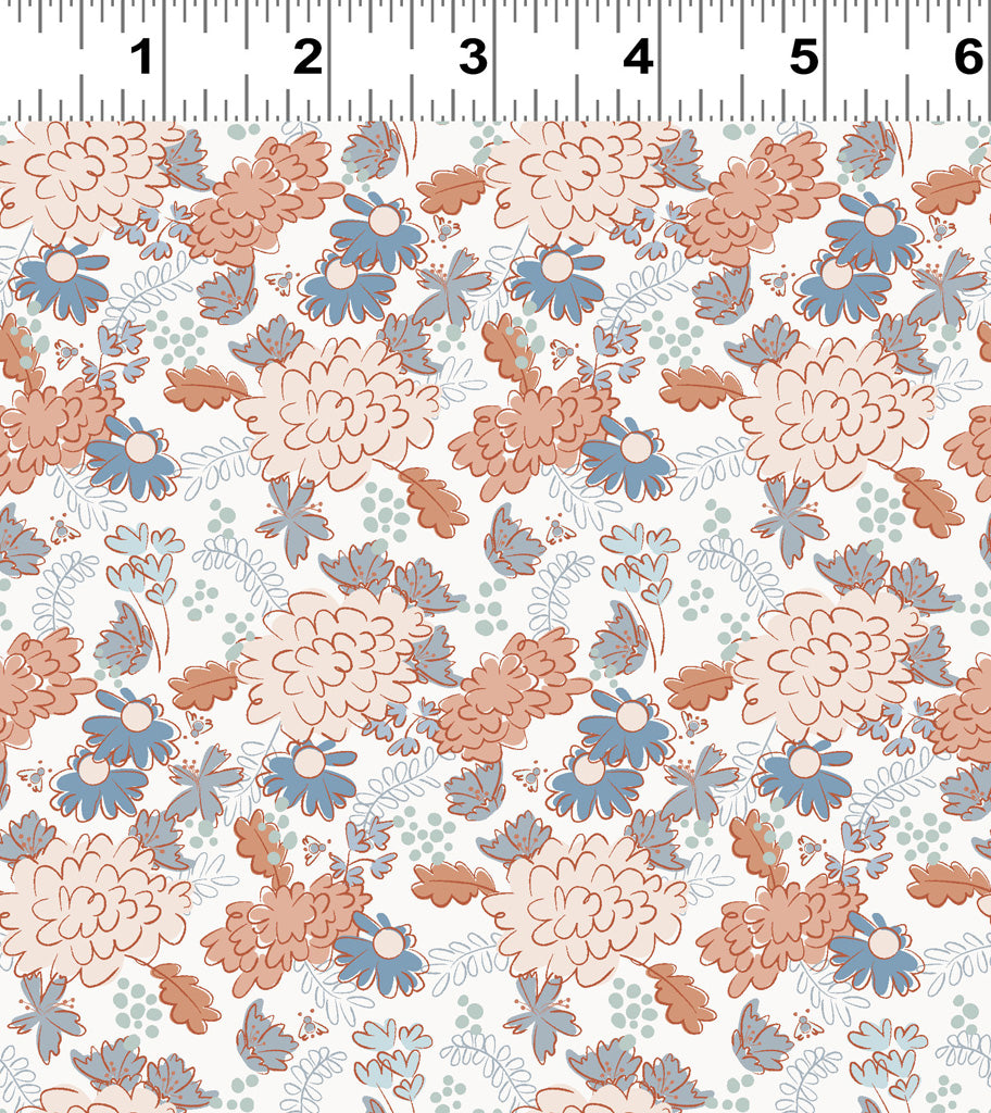 Clothworks Firefly Mini Floral Light Cream Y3605-2