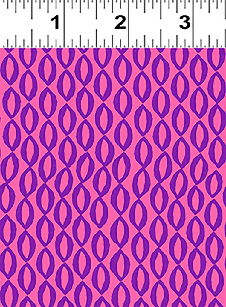Clothworks Garden Gems Lacy Leaves Fuchsia Y3634-77
