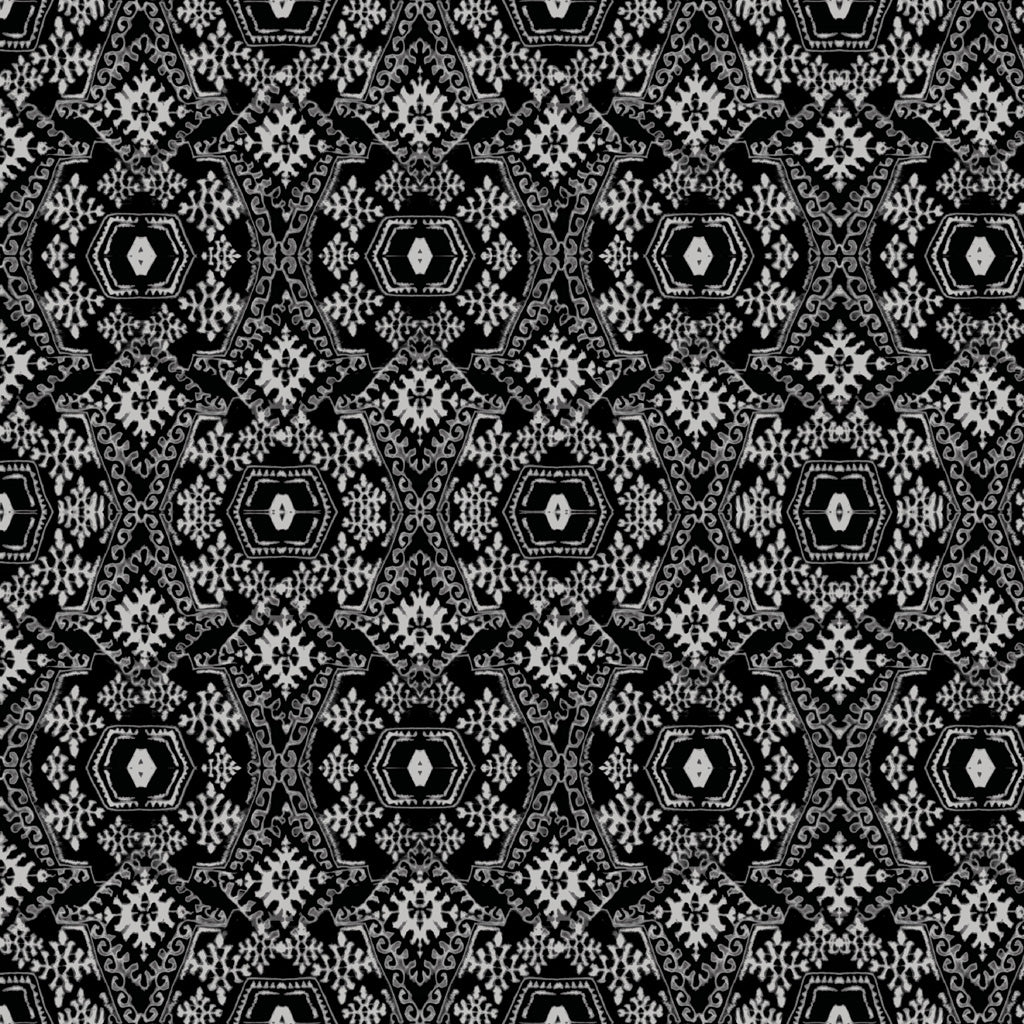 Clothworks Sanctuary Boho Geo Black Y3636-3