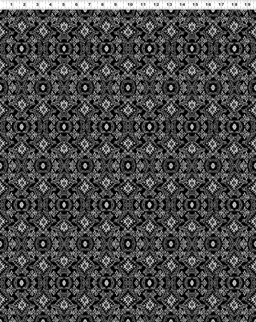 Clothworks Sanctuary Boho Geo Black Y3636-3