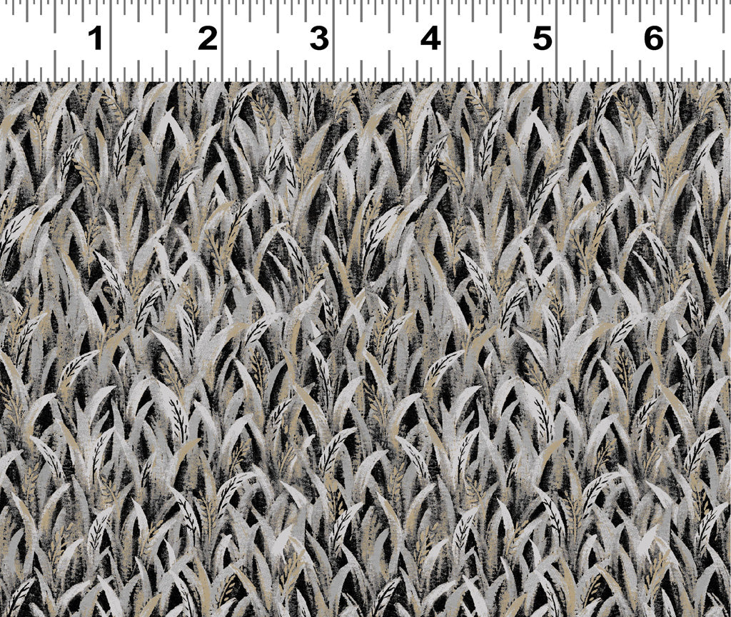 Clothworks Sanctuary Grassland Black Y3638-3