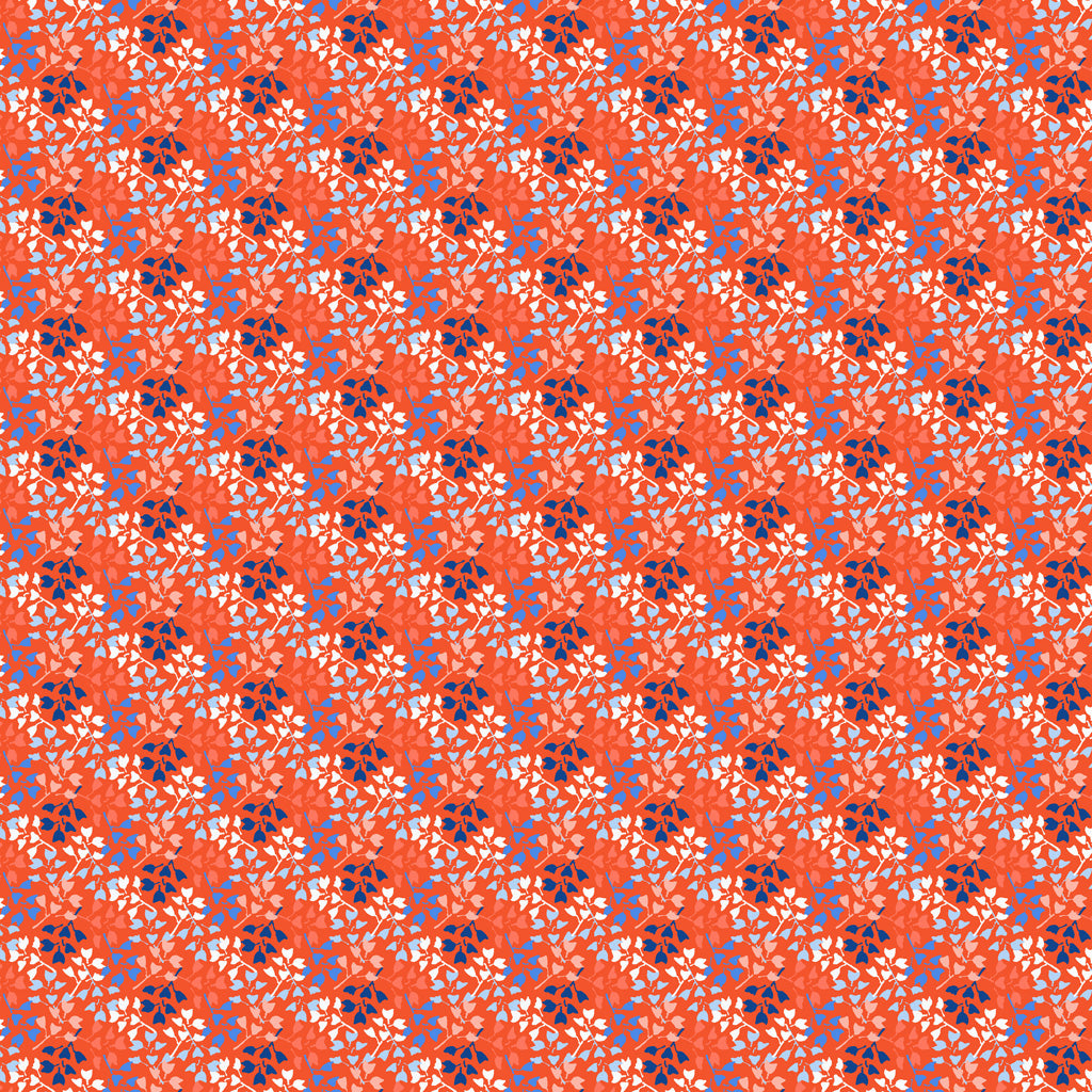 Clothworks Margot Leaves Light Tomato Y3665-79