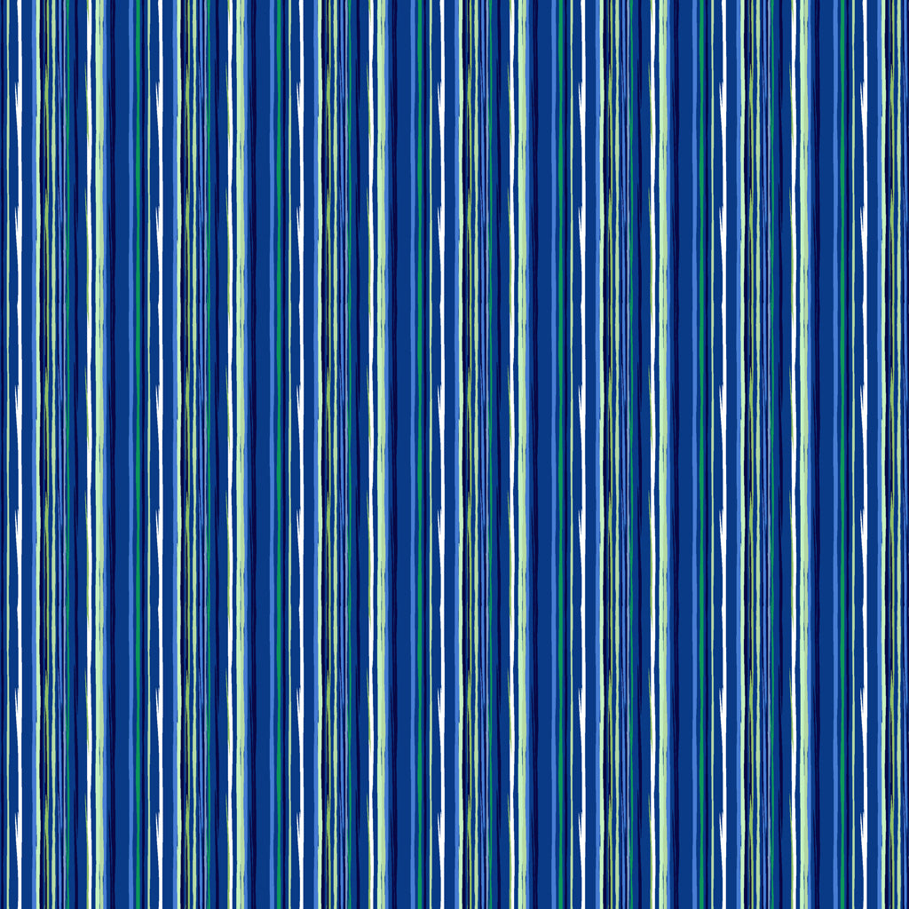 Clothworks Margot Stripe Navy Blue Y3666-53